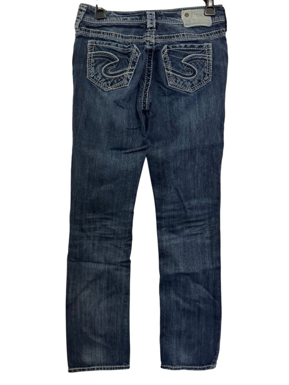 Silver Jeans Co. Womens Suki Straight Leg Jeans W26 L32 Dark Wash